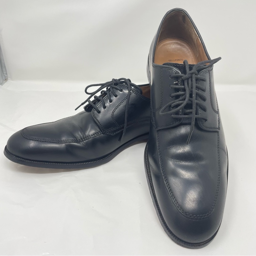 Johnston Murphy Men’s Sheepskin Black Leather Dress Shoes Oxfords Lace-up Sz 9 D